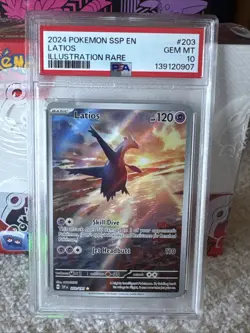 2024 Pokemon Surging Sparks Latios #203/191 PSA 10 GEM MINT - Image 1