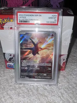 2024 Pokemon Surging Sparks Latios #203/191 PSA 10 GEM MINT - Image 4