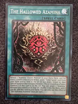 Yugioh The Hallowed Azamina MP25-EN112 Prismatic Secret Rare 1st Edition NM - Image 1