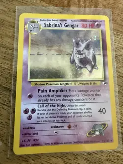 Pokemon TCG Sabrina's Gengar Gym Heroes 014/132 Holo Rare 2000 80 HP Unlimited - Image 1