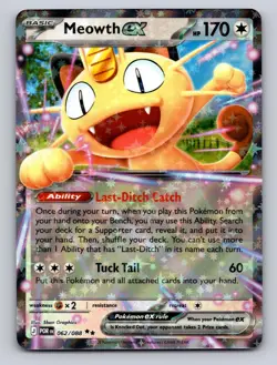Meowth ex 062/088 Double Rare Perfect Order Pokemon Holo NM - Image 1