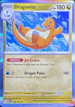 Dragonite 149/165 Rare 151 Pokemon Holo Near Mint - Image 1
