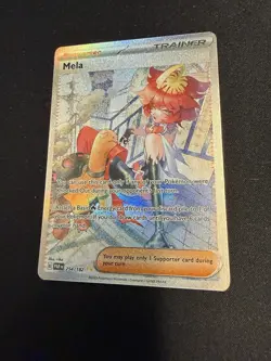 Pokemon Mela 254/182 SV04: Paradox Rift Special Illustration Rare Trainer Holo - Image 1