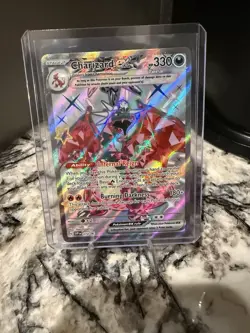 Pokemon TCG Paldean Fates Charizard EX SVP 074 Black Star Promo - Image 1