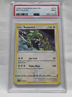 Pokemon Rayquaza McDonald's 2025 014/015 Promo Regular English PSA 9 - Image 1