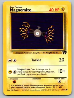 Magnemite 60/82 Common Team Rocket Pokemon Unlimited Lightly Played - Image 1