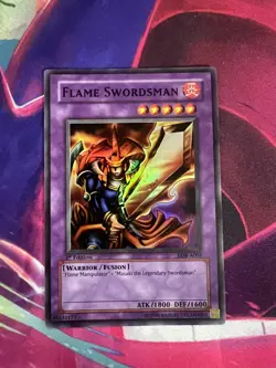 Flame Swordsman Super Rare 1st LOB-A003 Australian Light Play Yugioh TCG - Image 1