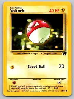 Voltorb 69/82 Common Team Rocket Pokemon Unlimited Lightly Played - Image 1