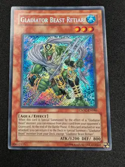 Yu-Gi-Oh! Gladiator Beast Retiari (NM) CSOC-EN086 Crossroads of Chaos - Image 1