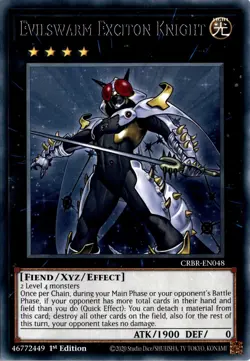 Evilswarm Exciton Knight (SR) Super Rare 1st Edition Crossover Breakers Yugioh - Image 1
