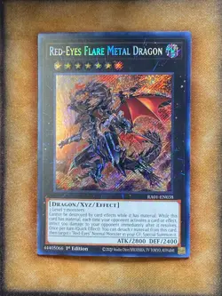 Yugioh Red-Eyes Flare Metal Dragon RA01-EN038 Secret Rare 1st Ed NM - Image 1