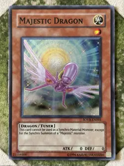 YuGiOh MAJESTIC DRAGON Super Rare SOVR-EN001 - Image 2