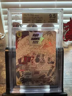 2025 One Piece Gum-Gum Fire-Fist Pistol Red Hawk Rare Alt Art #OP11-114 BGS 9.5 - Image 1
