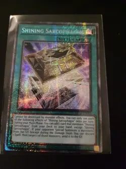 Yugioh Shining Sarcophagus MP25-EN005 Starlight Rare 1st Edition NM - Image 1