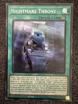 Yugioh Nightmare Throne MP25-EN072 Prismatic Secret Rare 1st Edition NM - Image 1