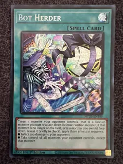 Yugioh Bot Herder MP25-EN149 Prismatic Secret Rare 1st Edition NM - Image 1