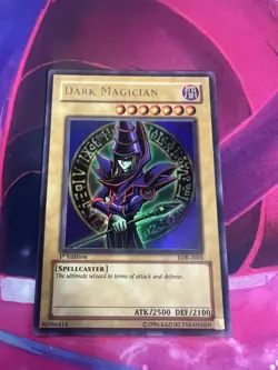 Dark Magician LOB-A005 1st Australian Ultra Rare Moderate Play Yugioh TCG - Image 1