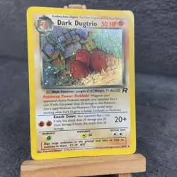 Pokemon TCG Team Rocket Dark Dugtrio 6/82 Holo Rare Pokemon Card MP - Image 1