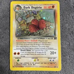 Pokemon TCG Team Rocket Dark Dugtrio 6/82 Holo Rare Pokemon Card MP - Image 2
