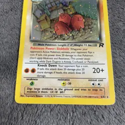 Pokemon TCG Team Rocket Dark Dugtrio 6/82 Holo Rare Pokemon Card MP - Image 3