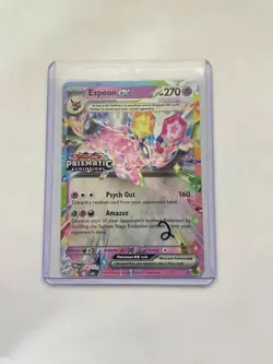 Pokemon TCG Prismatic Evolutions Espeon ex 034/131 Stamped Promo Card NM - Image 3