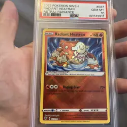PSA 10 GEM MINT Shiny Radiant Heatran #027 Astral Radiance Graded Pokemon Card - Image 3