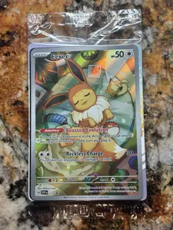 Eevee Pokemon SVP 173 Full Art Illustration Rare Black Star Promo, NM Sealed - Image 1