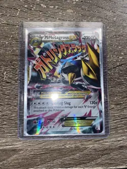 Pokemon M Metagross EX Mega Full Art Holo Promo XY35 220 HP Gatling Slug - Image 1