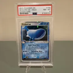 2003 Wailord Ex 100/100 Sandstorm Pokemon Holo PSA 8 - Image 1
