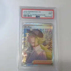 Pokemon 2025 Sv Black Bolt N's Plan 170/086 SIR Holo EN PSA 9 - Image 1