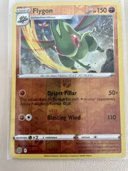 Pokemon TCG Flygon Sword & Shield: Brilliant Stars 076/172 Reverse Holo Rare - Image 1
