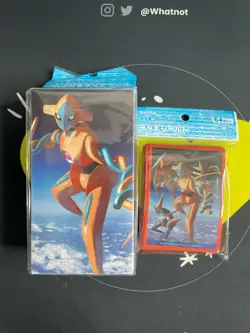Pokemon Center Japan Deoxys 64 Card Sleeves and Deck Box with Tray - US SELLER - Image 1