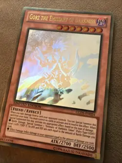Yugioh Gorz the Emissary of Darkness GLD5-EN024 Gold Ghost Rare VLP - Image 1