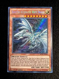 YUGIOH • BLUE-EYES ALTERNATIVE WHITE DRAGON • SECRET RARE • MVP1-ENS46 • NM - Image 1