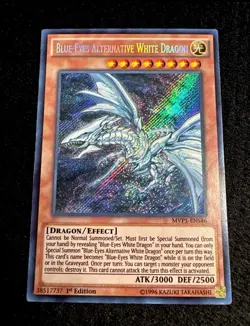 YUGIOH • BLUE-EYES ALTERNATIVE WHITE DRAGON • SECRET RARE • MVP1-ENS46 • NM - Image 2