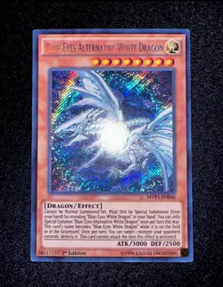 YUGIOH • BLUE-EYES ALTERNATIVE WHITE DRAGON • SECRET RARE • MVP1-ENS46 • NM - Image 3