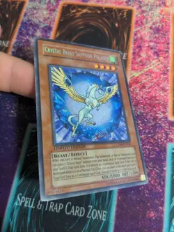 Yu-Gi-Oh! Crystal Beast Sapphire Pegasus CT04-EN002 Limited Secret Rare NM - Image 2