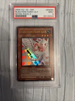 Yu-Gi-Oh Injection Fairy Lily RP02-EN065 Ultra Rare 2009 PSA 9 - Image 1