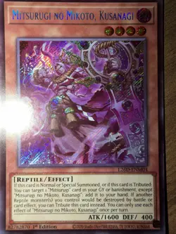 Mitsurugi no Mikoto, Kusanagi L26D-ENM04 Secret Rare 1st Edition - YuGiOh! - NM - Image 2