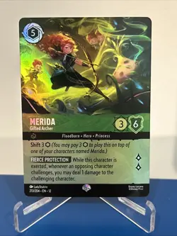 Disney Lorcana Wilds Unknown Merida Gifted Archer 213/204 Epic NM - Image 1
