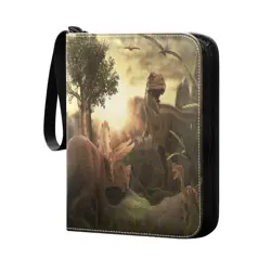 Dinosaur Card Binder 4-Pocket, 400 Pockets Trading Card Binder Holder with 50... - Image 1