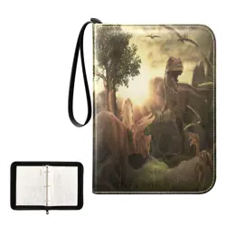 Dinosaur Card Binder 4-Pocket, 400 Pockets Trading Card Binder Holder with 50... - Image 3