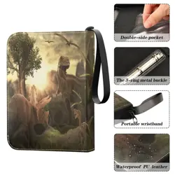 Dinosaur Card Binder 4-Pocket, 400 Pockets Trading Card Binder Holder with 50... - Image 5