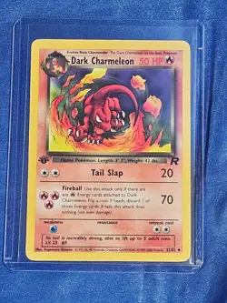 Dark Charmeleon 32/82 Team Rocket 1st Edition Rare Pokemon Card MP - Image 1