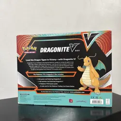Pokemon TCG Dragonite V Box. New. 2 Foil Cards. 4 Booster Packs. Factory Sealed - Image 2