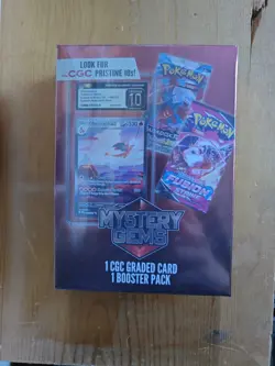 Pokemon TCG Mystery Gems Box 2025 Sealed 1x CGC Graded Card + 1 Booster Pack - Image 1
