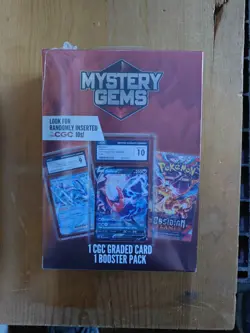 Pokemon TCG Mystery Gems Box 2025 Sealed 1x CGC Graded Card + 1 Booster Pack - Image 2