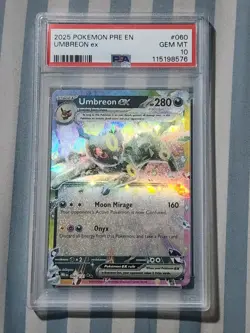 2025 Pokemon Card Umbreon EX PSA 10 Gem Mint - Image 1