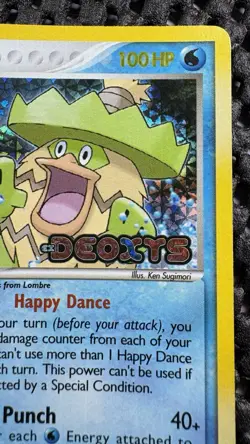 2005 Pokemon EX Deoxys 19/107 Ludicolo Reverse Holo LP Rare Vintage Card STAMPED - Image 3