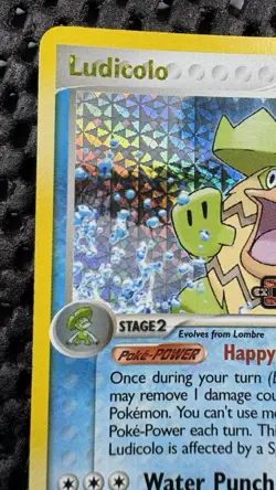 2005 Pokemon EX Deoxys 19/107 Ludicolo Reverse Holo LP Rare Vintage Card STAMPED - Image 4